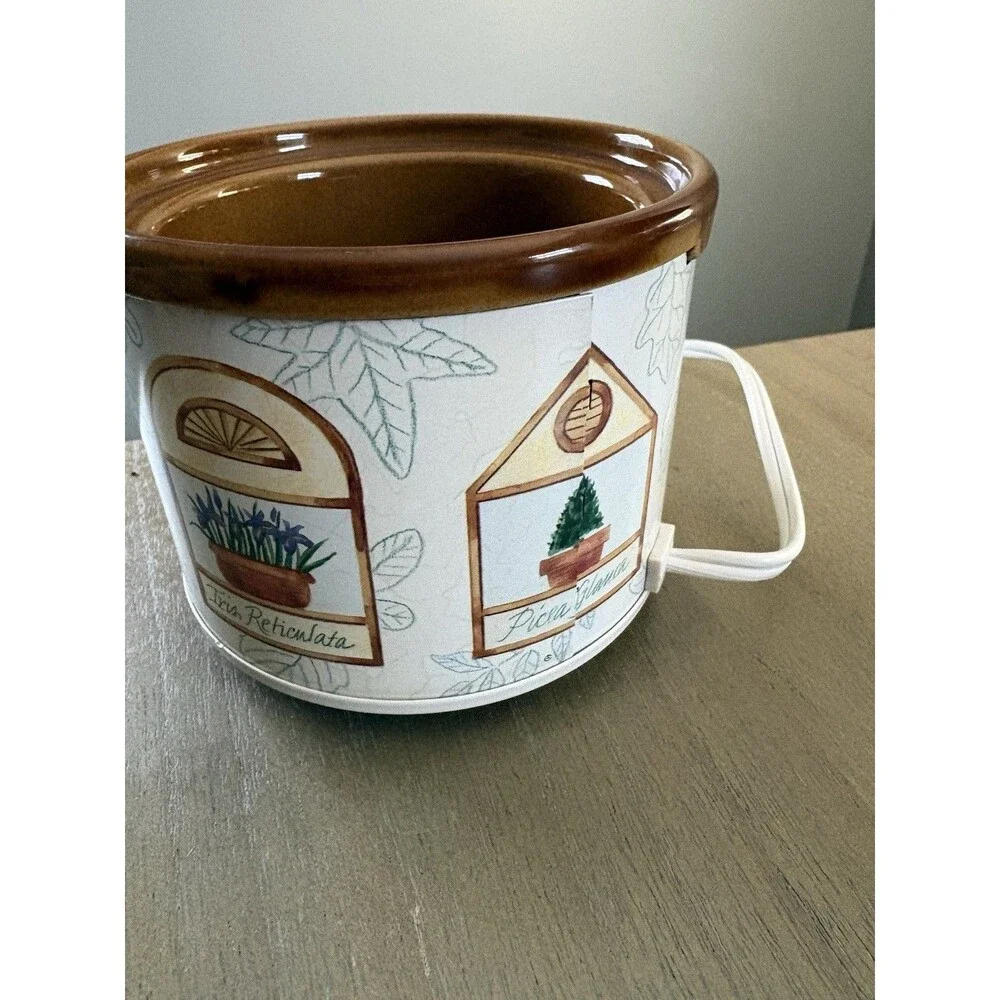 Vintage Rival Potpourri Crock Electric Simmer Pot Botanicals Herb Garden Cottage